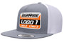 FlexFit Custom Motocross Hat Heather Grey/White Trucker Snapback 