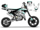 MotoPro Graphics Custom Cobra Dirt Bike Anomoly White/black/teal Graphics Set 