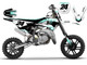 MotoPro Graphics Custom Cobra Dirt Bike Anomoly White/black/teal Graphics Set 