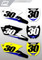 MotoPro Graphics Yamaha Youth Bike Standard Series Number Plate Backgrounds