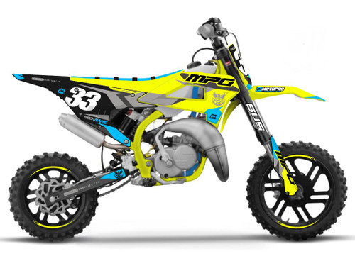 MotoPro Graphics Cobra Youth Series Hex Series Yellow Cyan Graphics