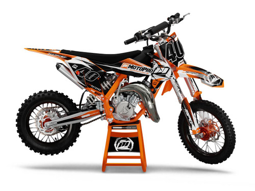 MotoPro Graphics Custom KTM 65 SX Dirt Bike QUICK ORANGE Series Graphics Set - FREE SHIPPING