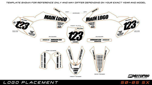 MotoPro Graphics Custom KTM 85 SX Dirt Bike SPY Series Graphics Set - FREE SHIPPING