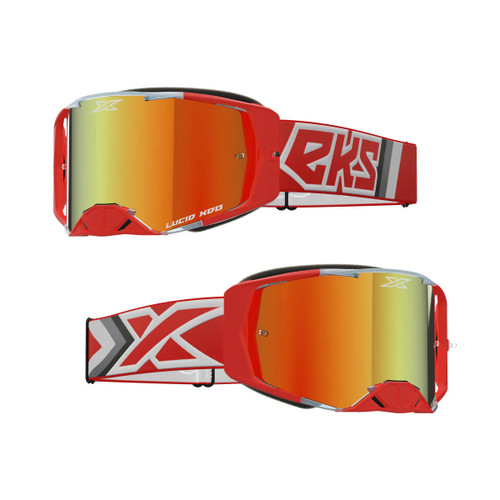 EKS Brand Lucid Goggle Race Red - Red Mirror Lens 