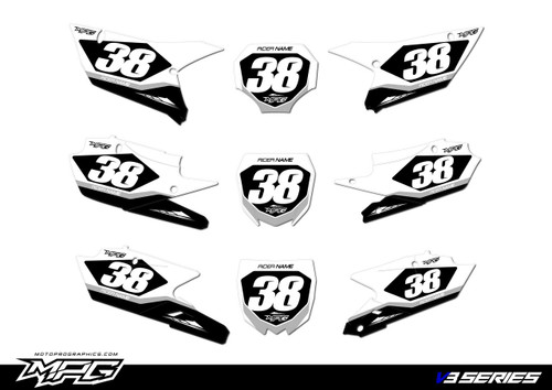 MotoPro Graphics Yamaha Number Plates Set V3 