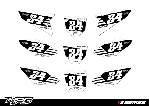 MotoPro Graphics Honda Number Plates Set V3 