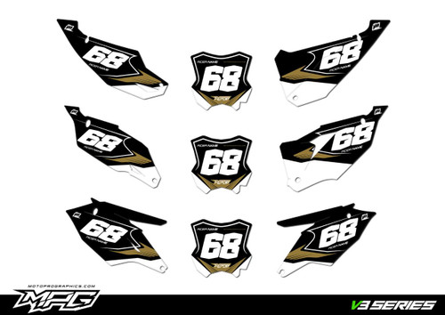 MotoPro Graphics Kawasaki Number Plates Set V3 
