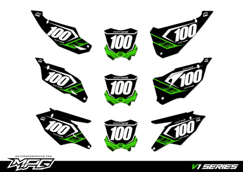MotoPro Graphics Kawasaki Number Plates Set V1 