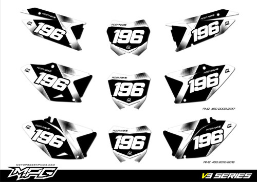 MotoPro Graphics Suzuki Number Plates Set V3 