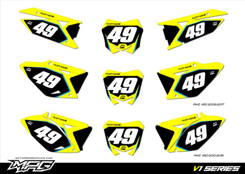 MotoPro Graphics Suzuki Number Plates Set V1 