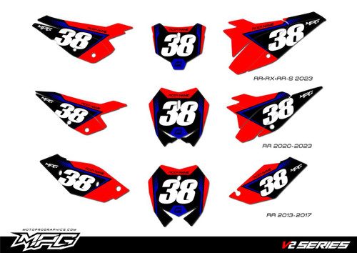 MotoPro Graphics Beta Number Plates Set V2 