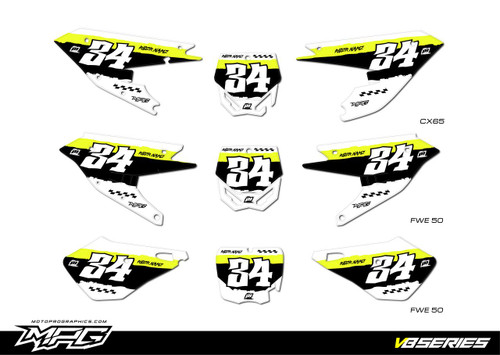 MotoPro Graphics Cobra Number Plates Set V8 