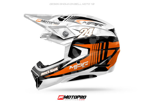 MotoPro Graphics D1 Custom Helmet Wrap 