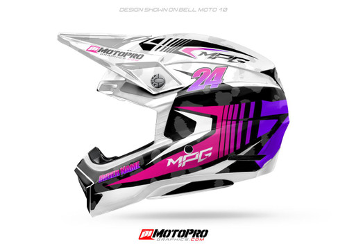 MotoPro Graphics D1 Custom Helmet Wrap 