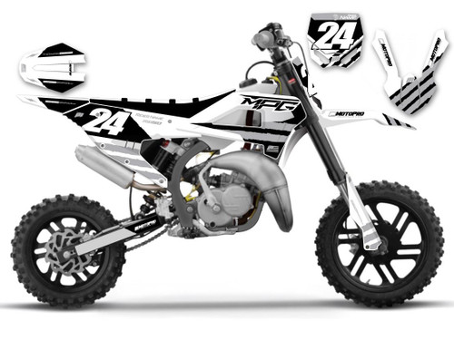 MotoPro Graphics Custom Cobra Dirt Bike DUMPIN white/grey Graphics Set 