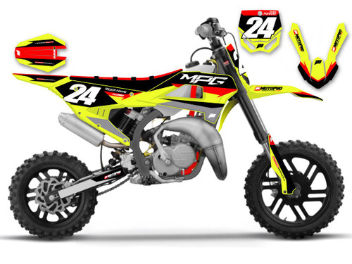 MotoPro Graphics Custom Cobra Dirt Bike SE 1  yellow/black/red Graphics Set 