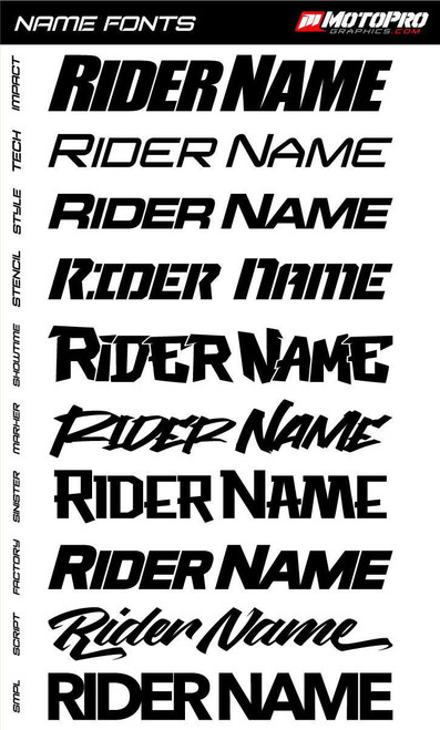 MotoPro Graphics Custom Yamaha Dirt Bike Five19 Series Graphics - Black/White/Blue 