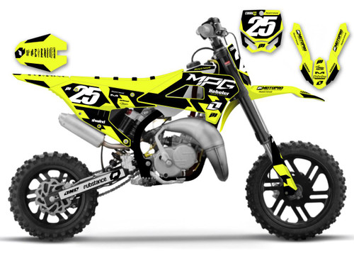 MotoPro Graphics Custom Cobra Dirt Bike Graphics - Lundgaard Yellow Series 
