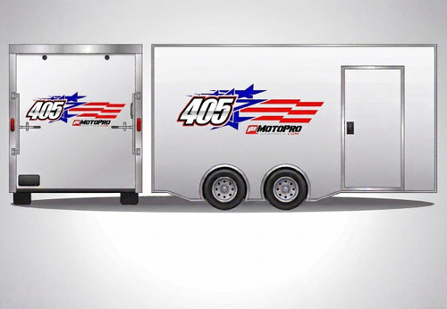 MotoPro Graphics Custom American Trailer Decal  