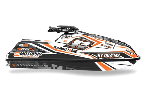 MotoPro Graphics Yamaha superjet Camo Series - Orange/White 