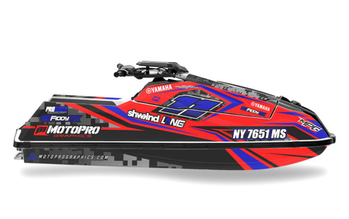 MotoPro Graphics Yamaha superjet Camo Series - Red/Blue 