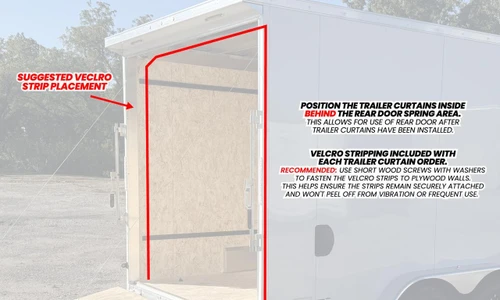 MotoPro Graphics Enclosed Trailer Zip-Up Doors Apex Series Black/Red 