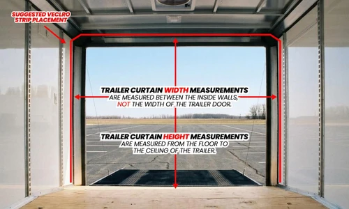 MotoPro Graphics Enclosed Trailer Zip-Up Doors Apex Series White/Blue 
