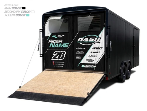 MotoPro Graphics Enclosed Trailer Zip-Up Doors - Design 1 