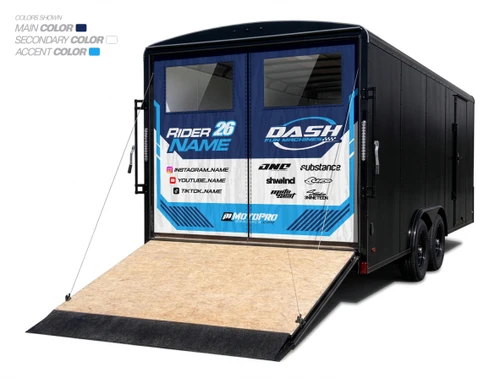MotoPro Graphics Enclosed Trailer Zip-Up Doors - Design 2 
