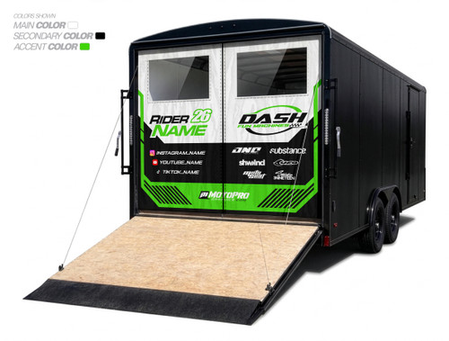 MotoPro Graphics Enclosed Trailer Zip-Up Doors - Design 2 