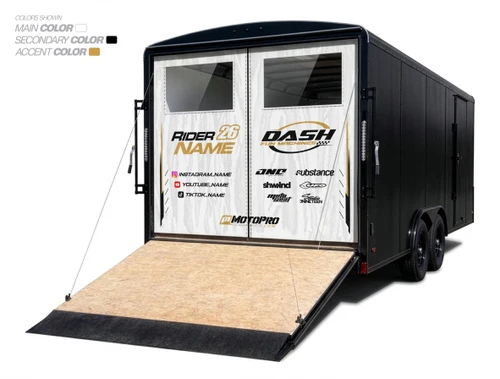 MotoPro Graphics Enclosed Trailer Zip-Up Doors - Design 3 