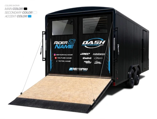 MotoPro Graphics Enclosed Trailer Zip-Up Doors - Design 3 