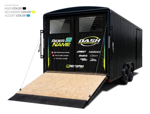 MotoPro Graphics Enclosed Trailer Zip-Up Doors - Design 3 
