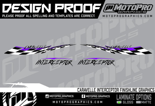 MotoPro Graphics Caravelle Interceptor Finishline Graphics - Purple