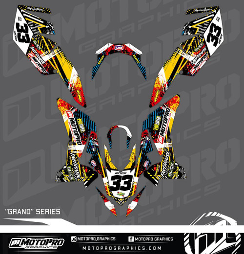 MotoPro Graphics Suzuki LTR450 Quad ATV Full Graphics Set - GRAND