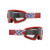 EKS Brand GOX Flat-Out Clear Goggle Red, White, Blue Metallic 