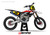 MotoPro Graphics Custom Yamaha Dirt Bike Five19 Series Graphics - White/Black/Red  MotoPro Graphics Custom Yamaha Dirt Bike Five19 Series Graphics - White/Black/Red