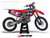 MotoPro Graphics Custom Honda Dirt Bike 1Sixty9 Series Red Navy Cyan White Graphics  