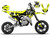 MotoPro Graphics Custom Cobra Dirt Bike Graphics - Lundgaard Yellow Series  MotoPro Graphics Custom Cobra Dirt Bike Graphics - Lundgaard Yellow Series