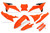 UFO 2025-2026 125sx-450sxf Full plastics kit - Neon Orange 