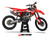 MotoPro Graphics Custom GasGas Dirt Bike Lungaard Series Graphics Kit - Red/Black 