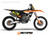 MotoPro Graphics Custom 50sx-450sxf Dirt Bike Forty8 Series Graphics Kit - Black/White/Orange 
