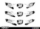 MotoPro Graphics Yamaha Number Plates Set V4 