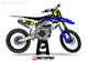 MotoPro Graphics Custom Yamaha Dirt Bike Five19 Series Graphics - Black/White/Blue 