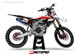 MotoPro Graphics Custom Yamaha Dirt Bike Five19 Series Graphics - White/Black/Red 