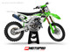 MotoPro Graphics Custom Kawasaki Dirt Bike Five19 Series Graphics - Black/White/Green 