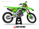 MotoPro Graphics Custom Kawasaki Dirt Bike FE25 Series Graphics - Green/White/Black 