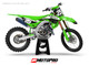 MotoPro Graphics Custom Kawasaki Dirt Bike FE25 Series Graphics - Green/White/Black 
