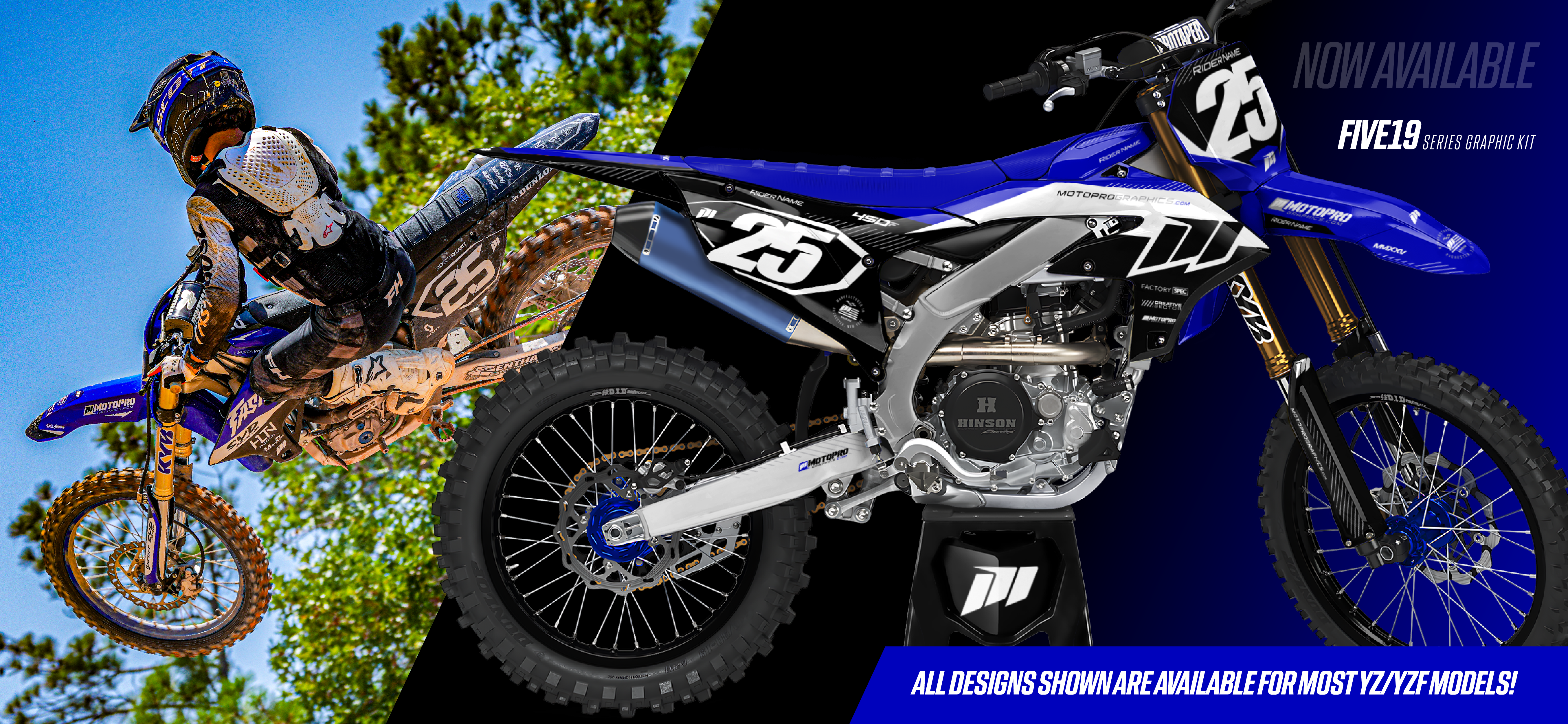 Custom Yamaha YZ YZF Motocross Graphic Kits.