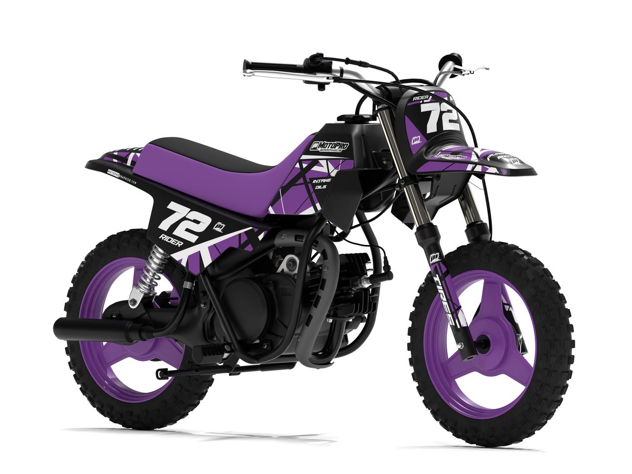 Yamaha PW50 Eruption Purple Graphics Kit | Motopro Graphics